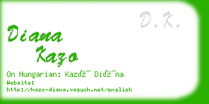 diana kazo business card